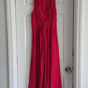 Anthropologie Vibrant Red Sleeveless Dress